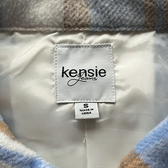 Kenzie Jeans Blue and White Plaid Shacket - Picture 4 of 5